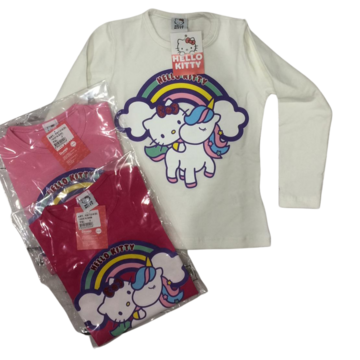 LONG SLEEVED T-SHIRT 3-7 YEARS HELLO KITTY PIGH F20 HK001 - SITE_NAME_SEO